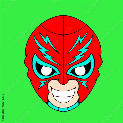 mexican mask head mascot head illustration design