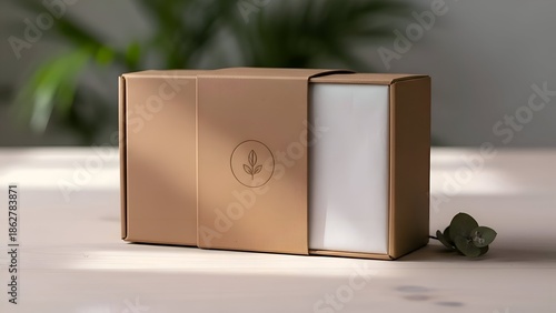 Wallpaper Mural Luxury Gift Box with Blank Card Inside. Torontodigital.ca