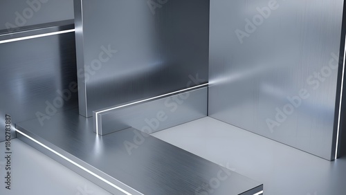 Wallpaper Mural Metal Corner with Reflective Surface Detail. Torontodigital.ca