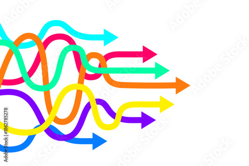 Streamline arrows process concept image. Vectorv