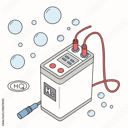 Water electrolysis device generating hydrogen bubbles
