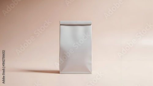 Wallpaper Mural Silver Foil Packaging Bag on Beige Background. Torontodigital.ca