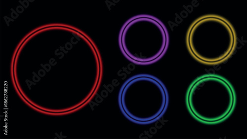 Colorful neon circles