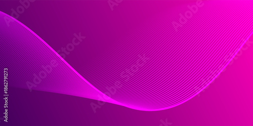 gradient purple and pink background. Minimal abstract long banner template for social media. dynamic wavy lines background.