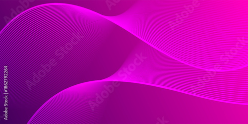 gradient purple and pink background. Minimal abstract long banner template for social media. dynamic wavy lines background.
