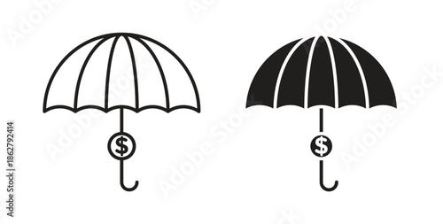 assets protection icons linear icon. Line with Editable stroke. monochrome icon