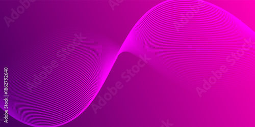 gradient purple and pink background. Minimal abstract long banner template for social media. dynamic wavy lines background.