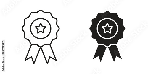 Badge icons linear icon. Line with Editable stroke. monochrome icon