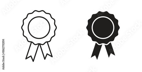 Badge icons linear icon. Line with Editable stroke. monochrome icon
