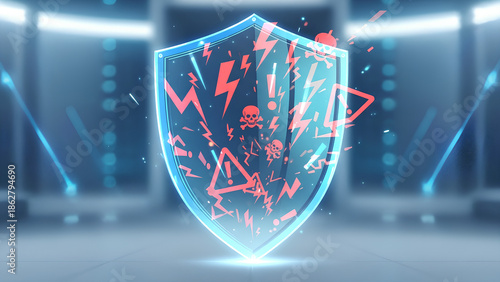 Protection Shield Concept in Trust Blue