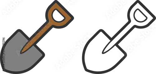 Shovel Spade Construction Garden Tool Icon
