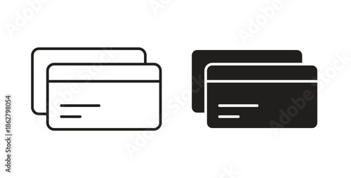 Credit card icons linear icon. Line with Editable stroke. monochrome icon