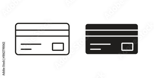Credit card icons linear icon. Line with Editable stroke. monochrome icon