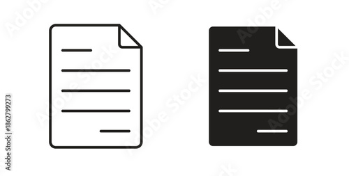 Document icons linear icon. Line with Editable stroke. monochrome icon