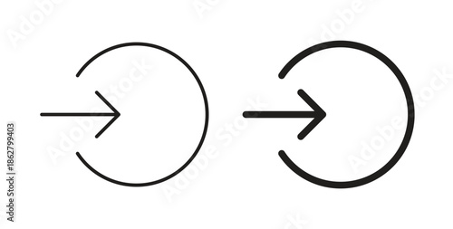 Enter icons linear icon. Line with Editable stroke. monochrome icon