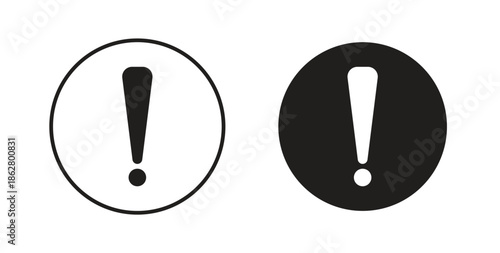 Exclamation interface icons linear icon. Line with Editable stroke. monochrome icon