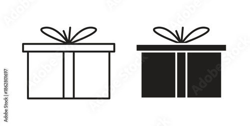 Gifts icons linear icon. Line with Editable stroke. monochrome icon