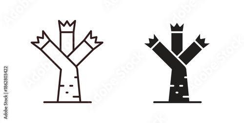 Joshua tree icons linear icon. Line with Editable stroke. monochrome icon