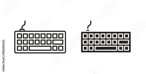Keyboard icons linear icon. Line with Editable stroke. monochrome icon