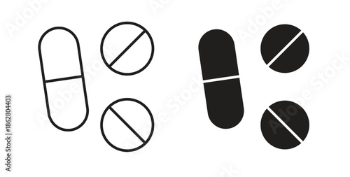 Medicine icons linear icon. Line with Editable stroke. monochrome icon
