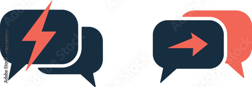 Creative Vector Icons for Urgent Messaging and Dynamic Sharing Concepts