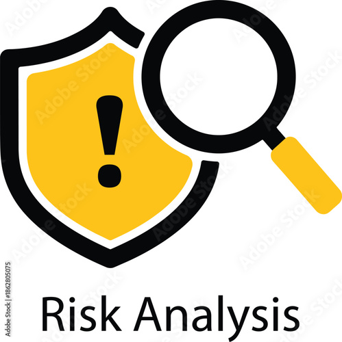 Comprehensive Risk Analysis and Security Assessment Vector Icon
