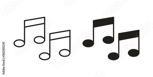 Music icons linear icon. Line with Editable stroke. monochrome icon