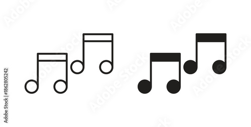 Music icons linear icon. Line with Editable stroke. monochrome icon