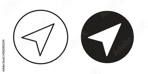 Navigation icons linear icon. Line with Editable stroke. monochrome icon