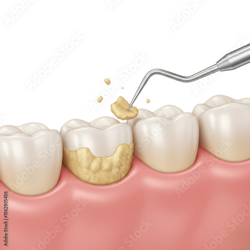 Professional Dental Scaler Removing Tartar And Calculus From Human Teeth