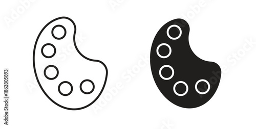 Palette icons linear icon. Line with Editable stroke. monochrome icon