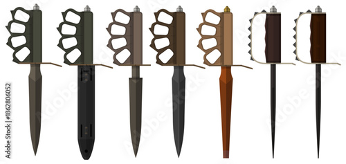 Old Antique WW1 Trench Knifes