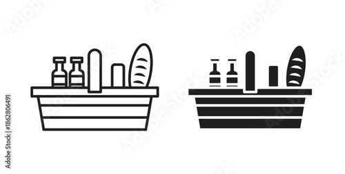 Picnic icons linear icon. Line with Editable stroke. monochrome icon