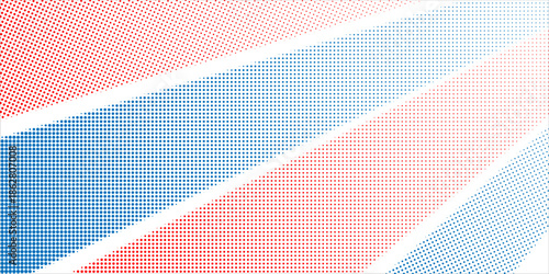 Abstract background Dynamic Halftone Blast blue with red