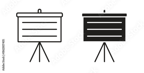 Presentation icons linear icon. Line with Editable stroke. monochrome icon