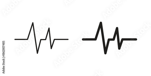 Pulse icons linear icon. Line with Editable stroke. monochrome icon