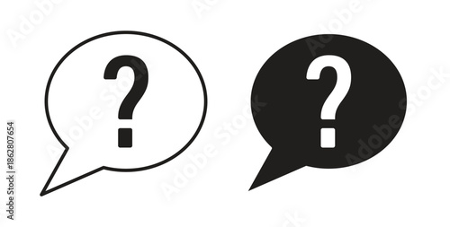 Question icons linear icon. Line with Editable stroke. monochrome icon