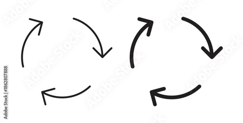 Recycle icons linear icon. Line with Editable stroke. monochrome icon