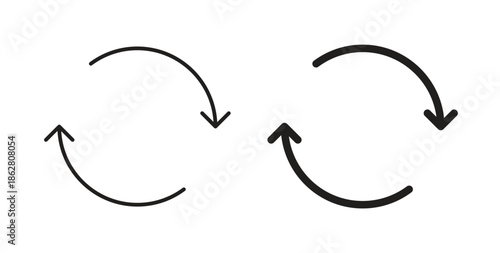 Refresh icons linear icon. Line with Editable stroke. monochrome icon