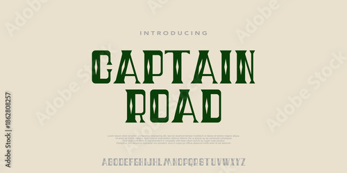 Captainroad Font, Classic cowboy western display font inspired by vintage frontier style. Perfect for logos, posters, and branding.