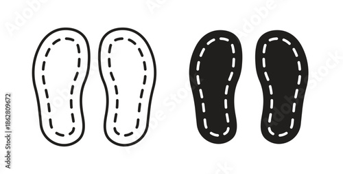 Soles icons linear icon. Line with Editable stroke. monochrome icon