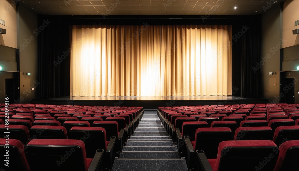 Fototapeta premium Theater with red seats.