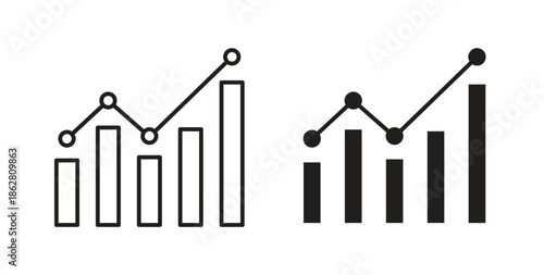 Stats icons linear icon. Line with Editable stroke. monochrome icon