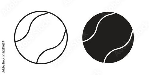 Tennis icons linear icon. Line with Editable stroke. monochrome icon