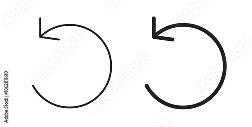 Undo icons linear icon. Line with Editable stroke. monochrome icon