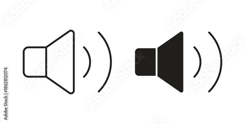 Volume icons linear icon. Line with Editable stroke. monochrome icon