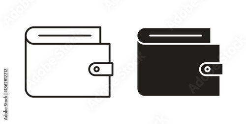 Wallet icons linear icon. Line with Editable stroke. monochrome icon