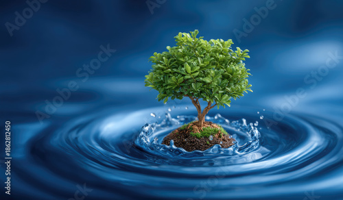 Tree on Water Ripple Island