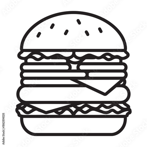 Delicious Cheeseburger with Lettuce and Tomato.