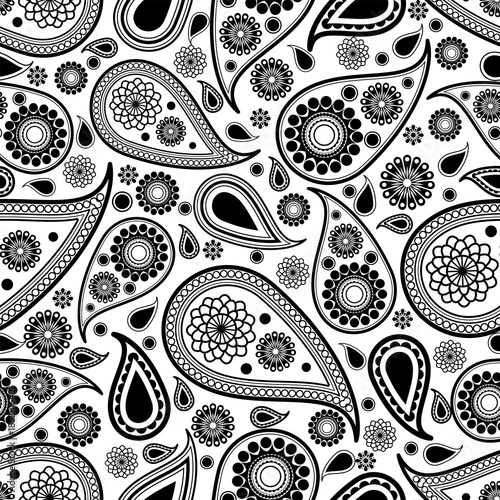 vector seamless pattern with floral elements